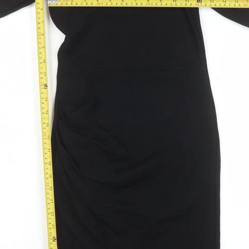 River Island Women’s Black Off Shoulder Bodycon Dress Size 10