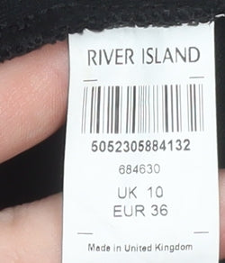 River Island Women’s Black Off Shoulder Bodycon Dress Size 10