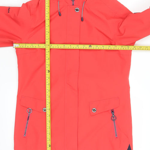Trespass Womens Red Waterproof Hooded Anorak Jacket XS
