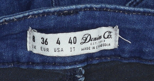 Denim Co. Women's Blue Skinny Jeans Size 8 Slim Fit Stretch Denim