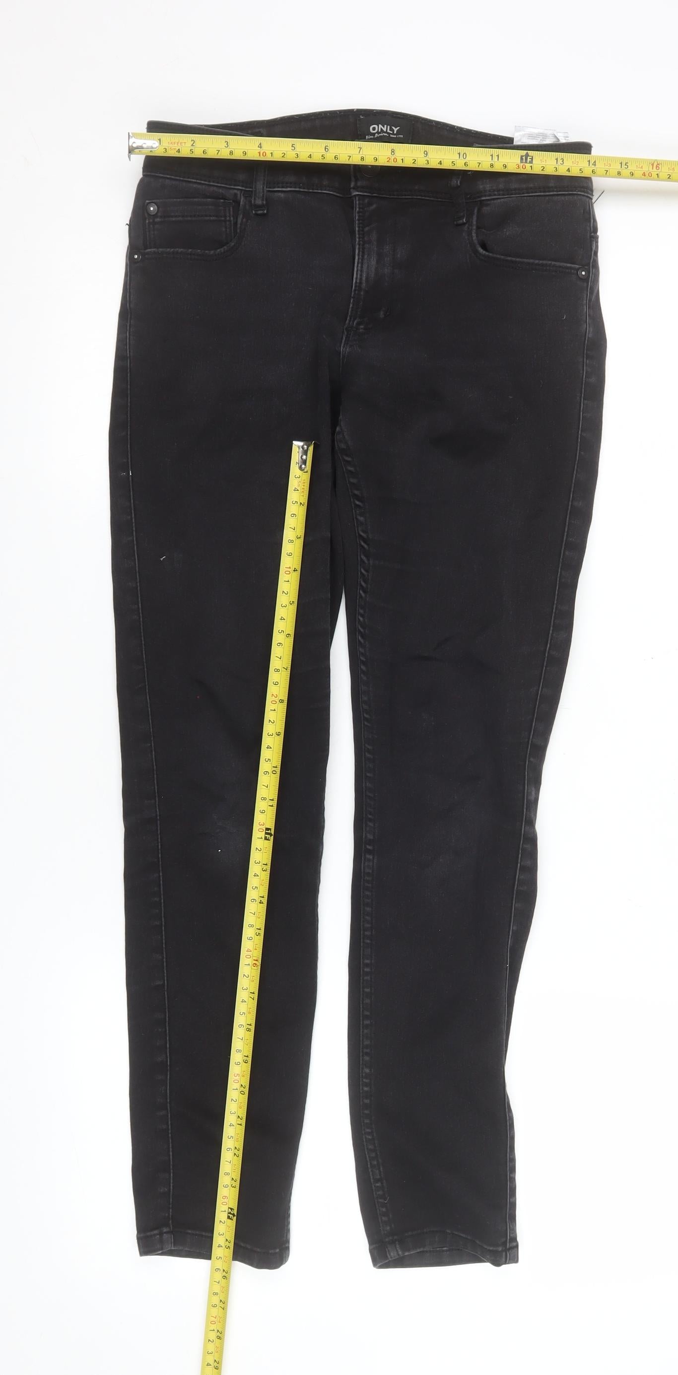 ONLY Women's Black Skinny Stretch Denim Jeans M 30