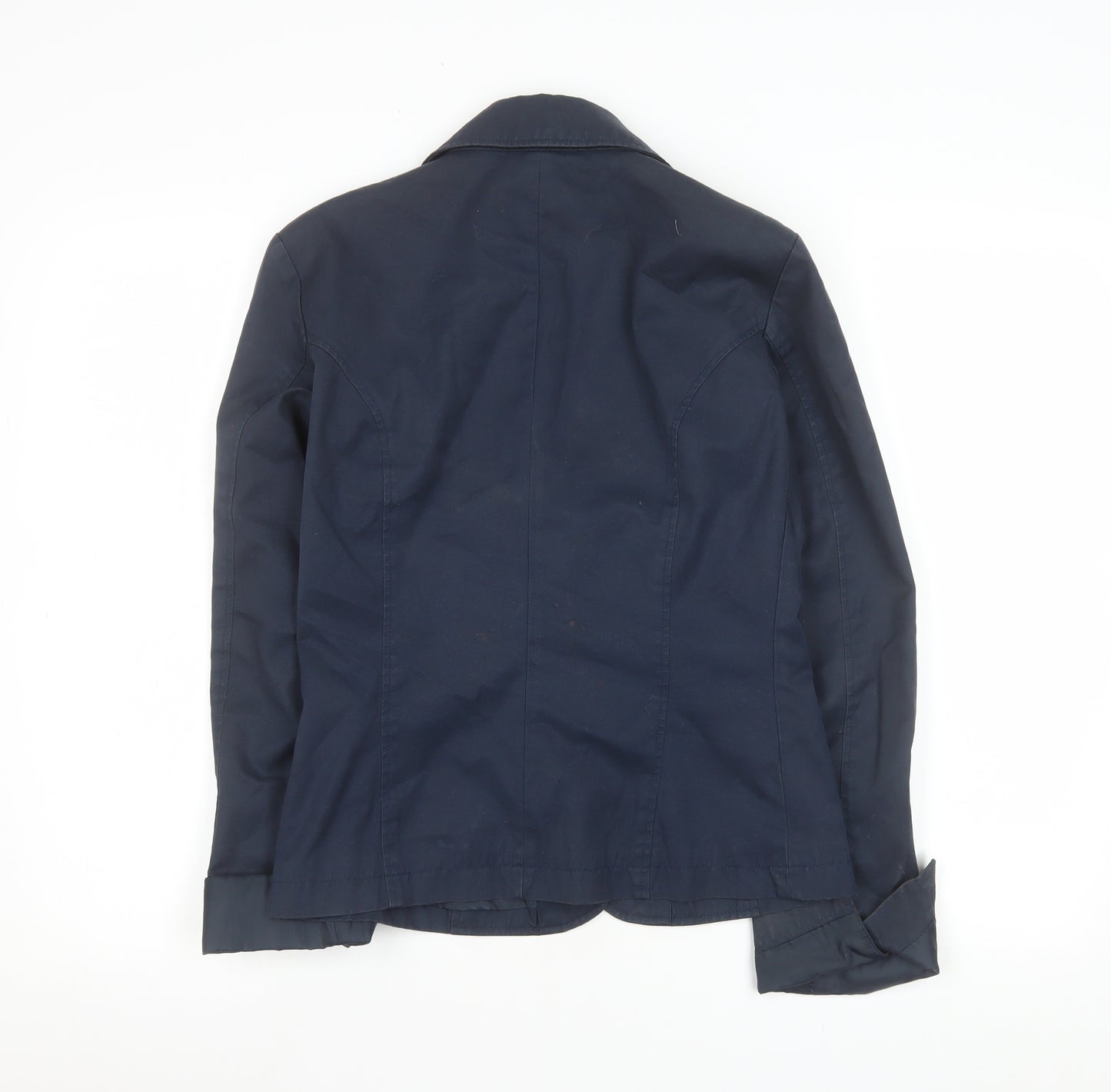 ONLY Women's Blue Cotton Blazer Jacket Size 10 Tailored Workwear