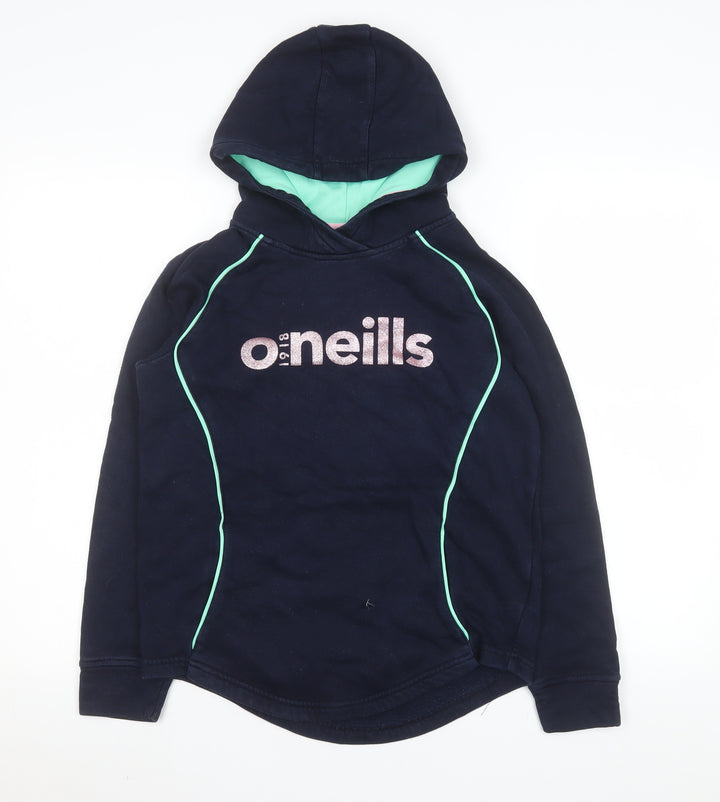 O’Neills Girls Navy Hoodie Age 10-11 Pullover Hooded Sweatshirt
