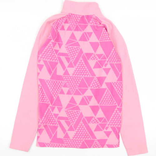 Mountain Warehouse Girls Pink Fleece Half Zip Pullover Sweatshirt 11-12 Years