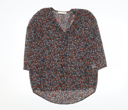 Rowen Avenue Womens Multicoloured Floral Tunic Blouse L