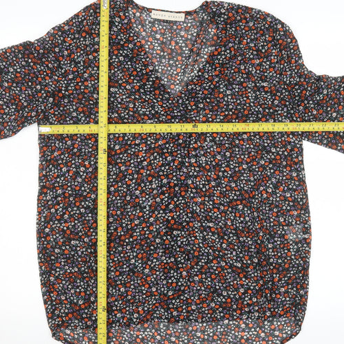 Rowen Avenue Womens Multicoloured Floral Tunic Blouse L