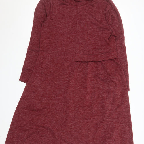 Pala D’Oro Women’s Red A-Line Roll Neck Knit Dress Size L