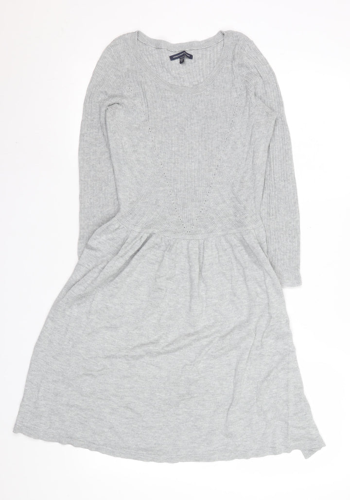 American Eagle Outfitters Women’s Grey Knit Long Sleeve Jumper Dress Size M
