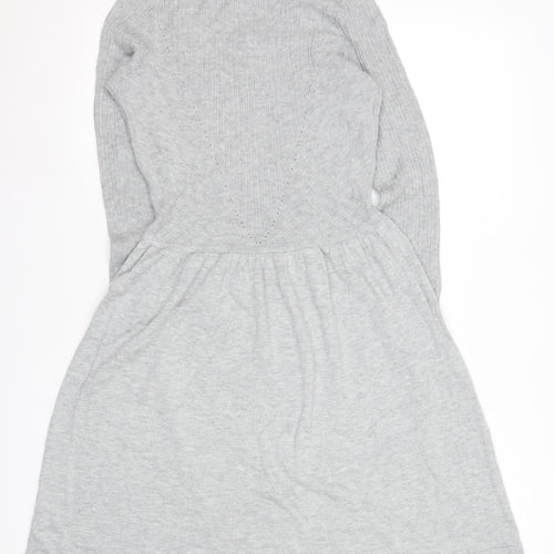 American Eagle Outfitters Women’s Grey Knit Long Sleeve Jumper Dress Size M