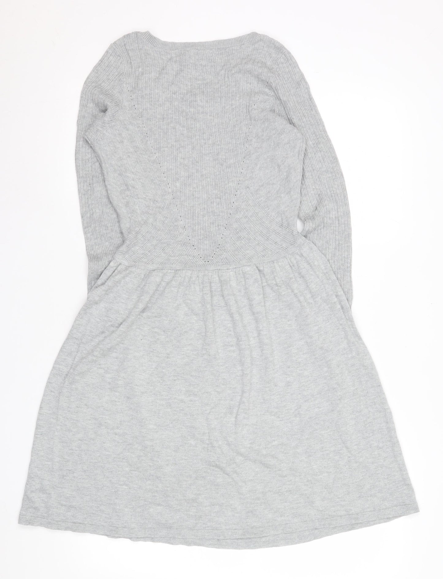 American Eagle Outfitters Women’s Grey Knit Long Sleeve Jumper Dress Size M