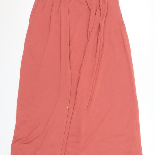 Jane Norman Womens Pink Maxi Skirt Size 6 Polyester Long Elastic Waist