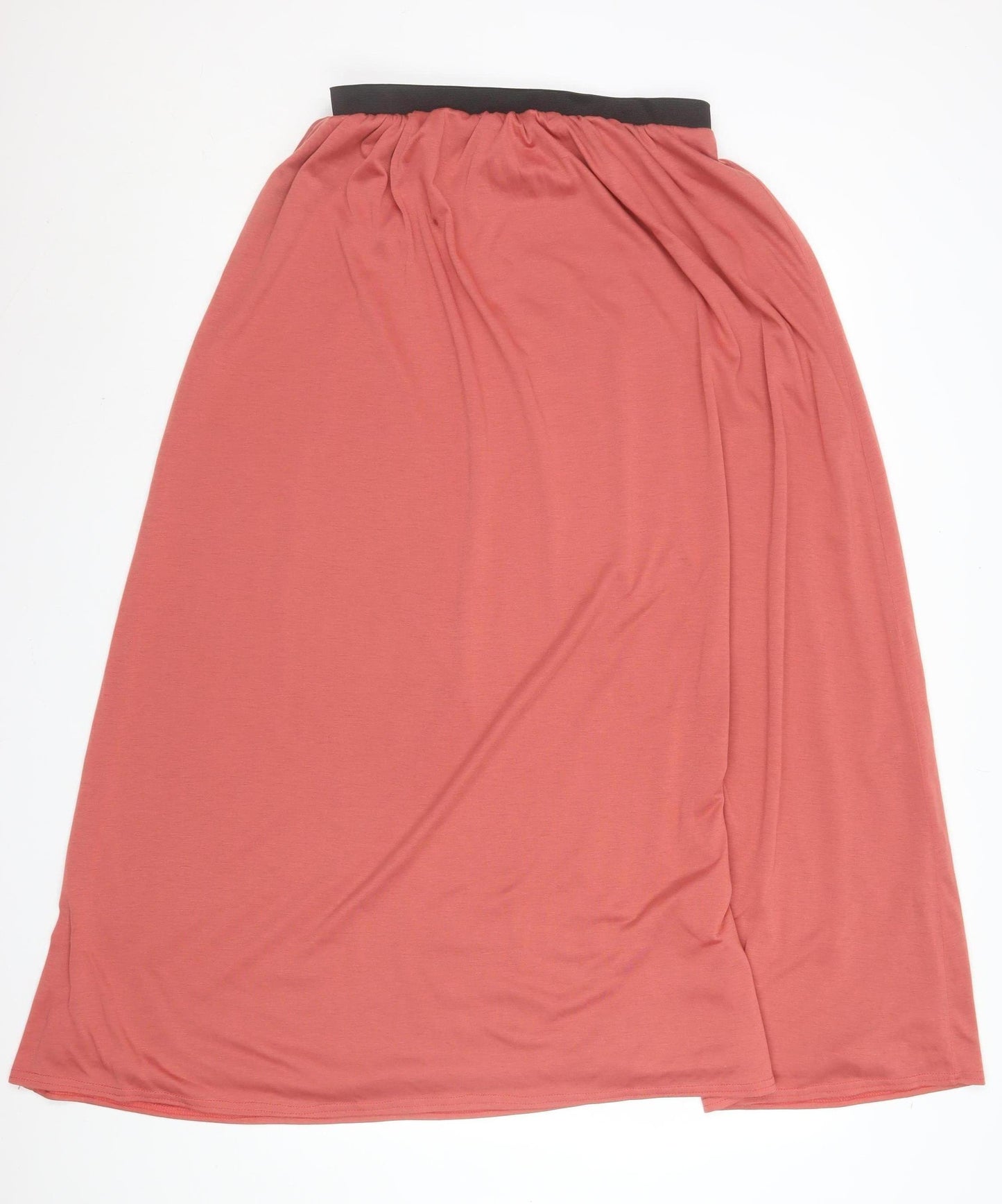 Jane Norman Womens Pink Maxi Skirt Size 6 Polyester Long Elastic Waist
