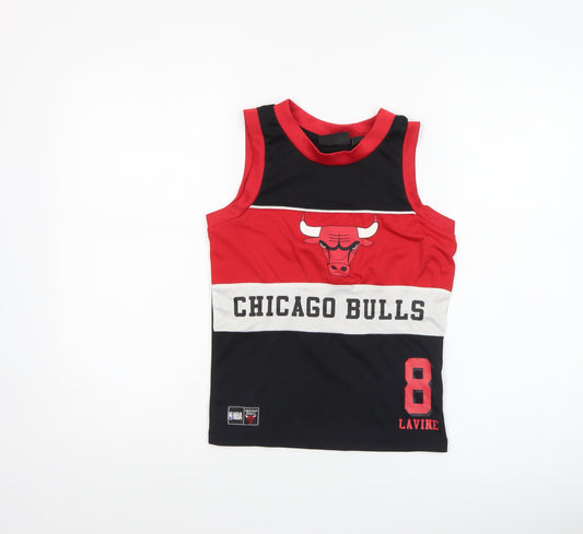 NBA Boys Red Chicago Bulls #8 Lavine Tank Top Jersey 7-8 Years
