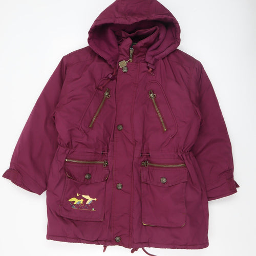 Openair by Proudhart Women's Purple Hooded Parka Jacket Size 6