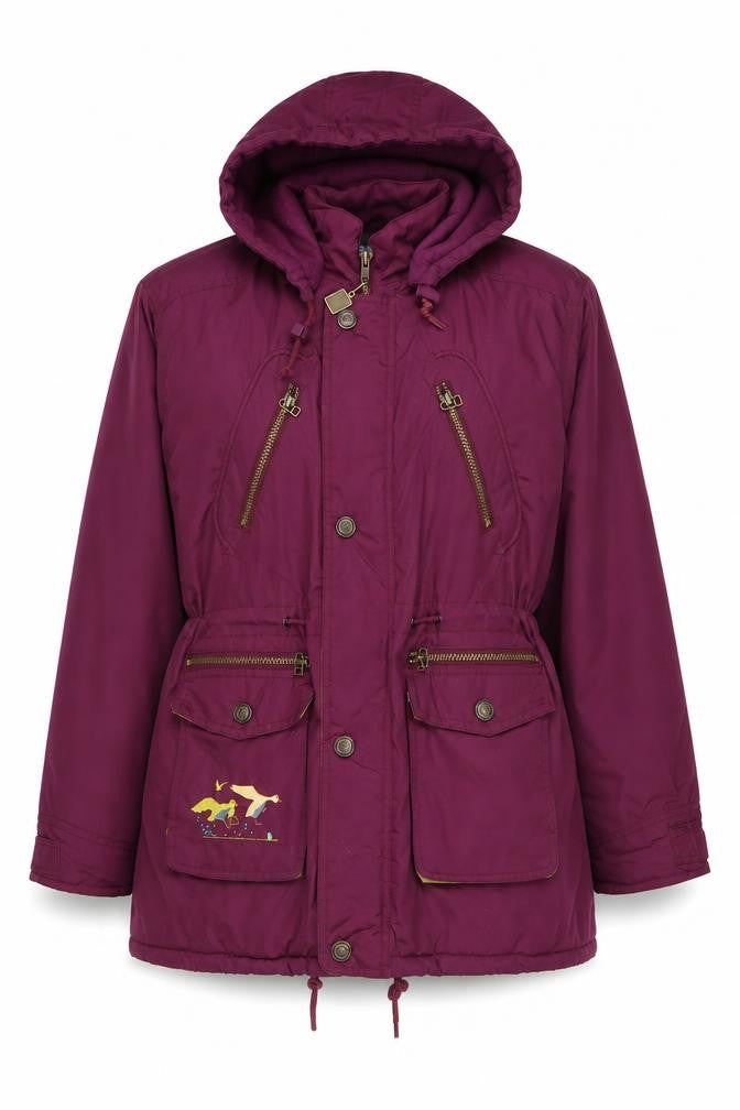 Openair by Proudhart Women's Purple Hooded Parka Jacket Size 6