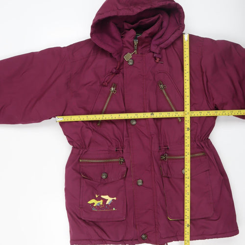 Openair by Proudhart Women's Purple Hooded Parka Jacket Size 6