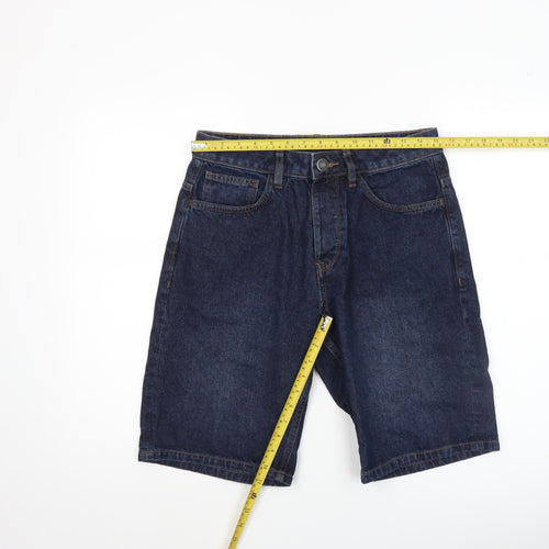 Primark Men Blue Denim Straight Casual Shorts W30