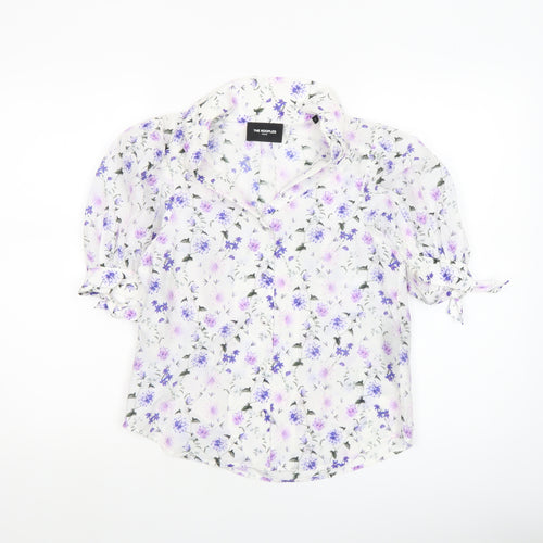 The Kooples Women's Multicoloured Floral Cotton Silk Blouse S