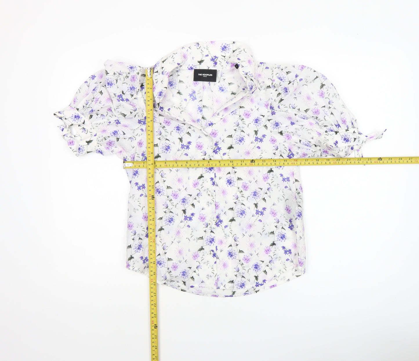 The Kooples Women's Multicoloured Floral Cotton Silk Blouse S
