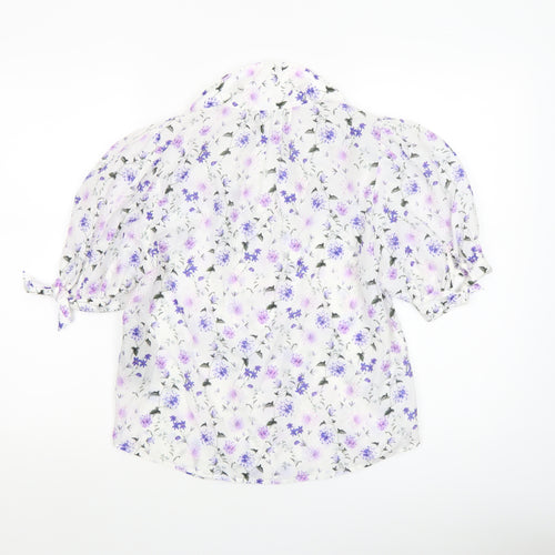 The Kooples Women's Multicoloured Floral Cotton Silk Blouse S