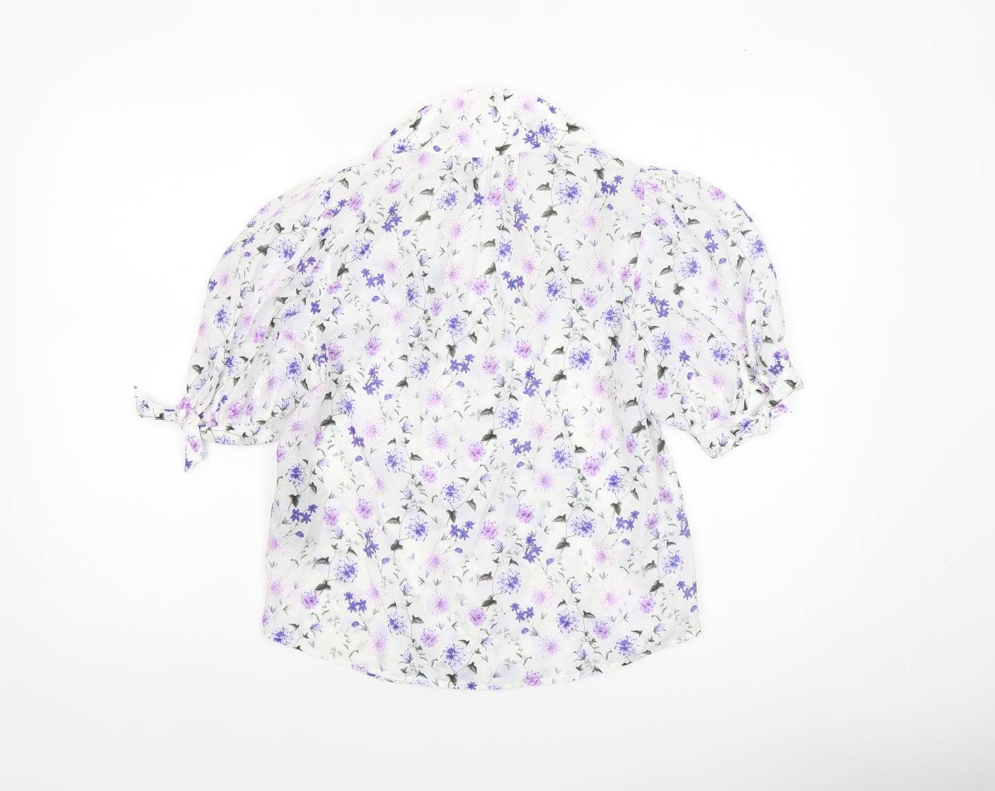 The Kooples Women's Multicoloured Floral Cotton Silk Blouse S