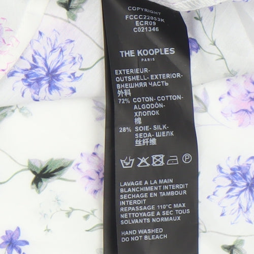The Kooples Women's Multicoloured Floral Cotton Silk Blouse S