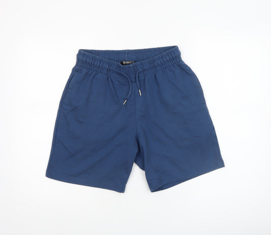 Dunnes Men's Blue Sweat Shorts Size S Casual Cotton Blend