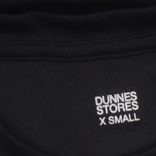 Dunnes Stores Men Black XS Athletic Fit Short Sleeve Active T-Shirt
