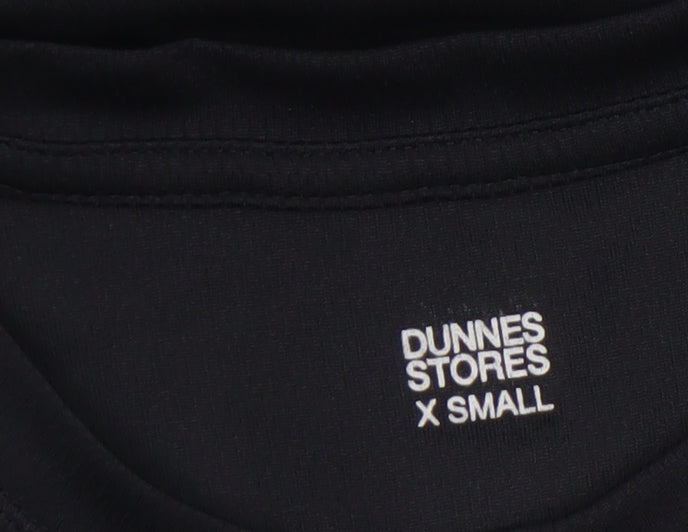 Dunnes Stores Men Black XS Athletic Fit Short Sleeve Active T-Shirt