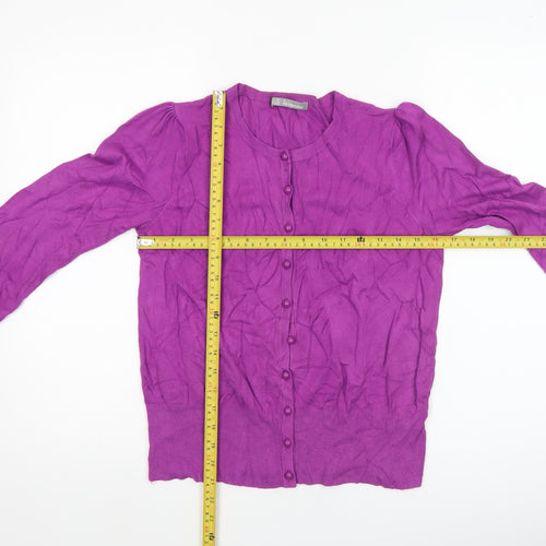 Marks and Spencer Women’s Purple Cardigan UK 12 Long Sleeve Classic Knit