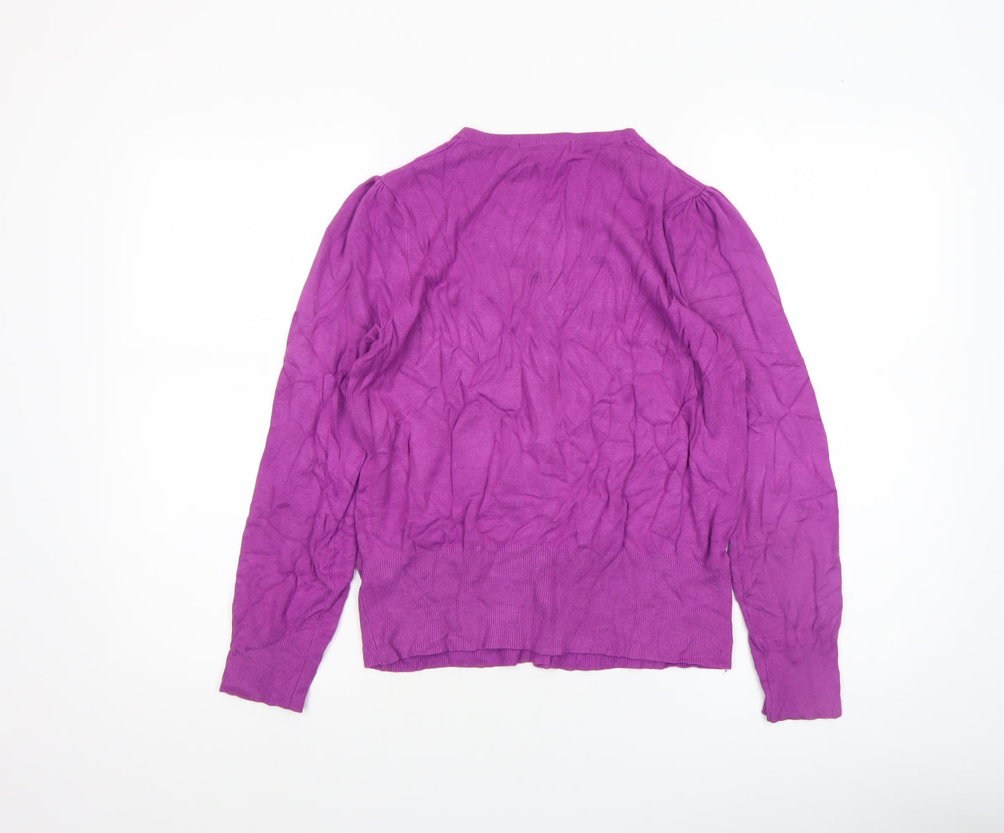 Marks and Spencer Women’s Purple Cardigan UK 12 Long Sleeve Classic Knit