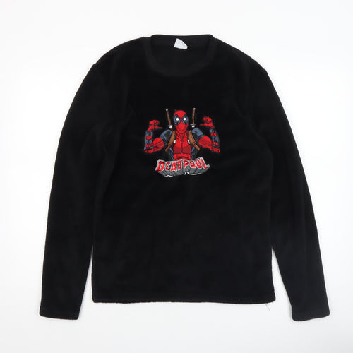 Marvel Deadpool Men's Black Fleece Pyjama Top XS
