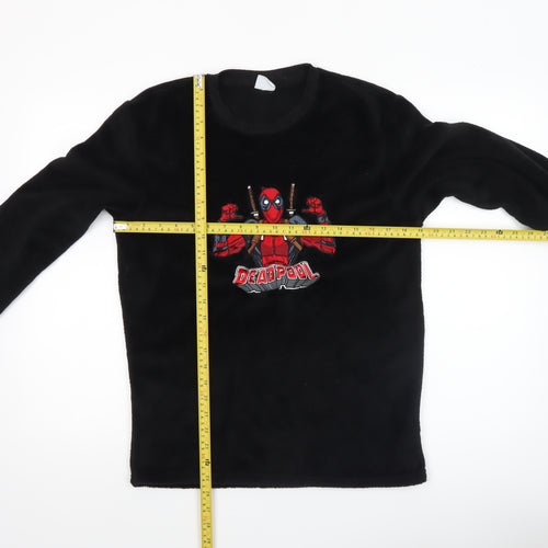 Marvel Deadpool Men's Black Fleece Pyjama Top XS