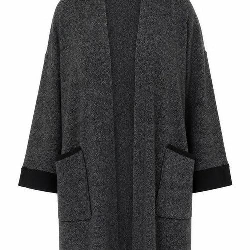 River Island Women’s Grey Knit Long Sleeve Open Cardigan Size M