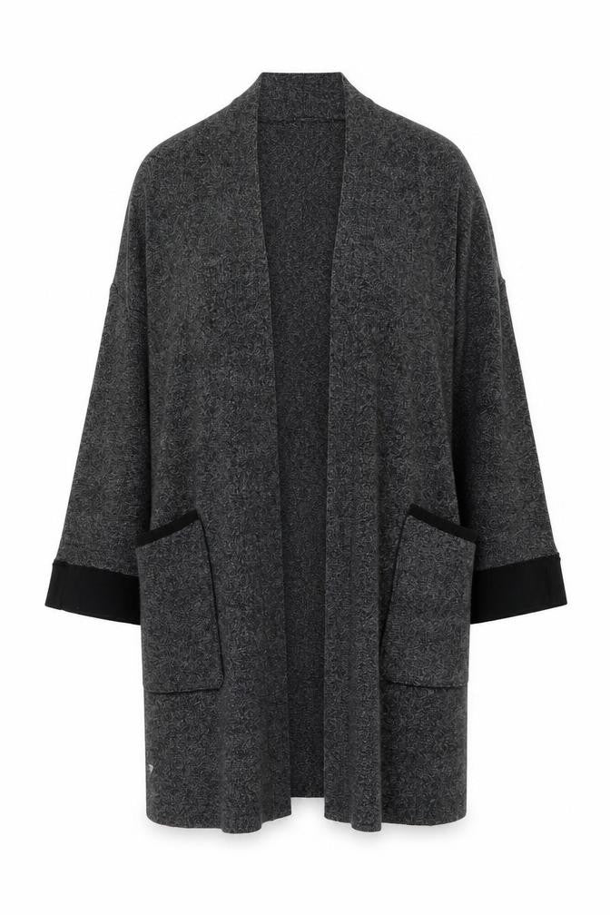 River Island Women’s Grey Knit Long Sleeve Open Cardigan Size M