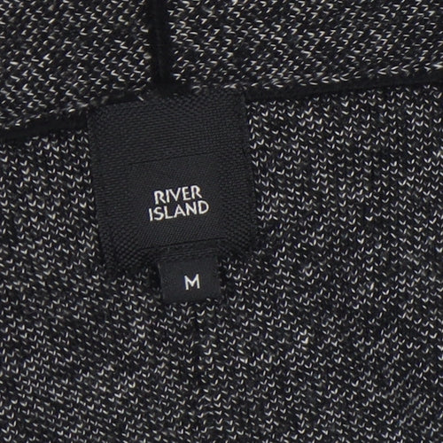 River Island Women’s Grey Knit Long Sleeve Open Cardigan Size M