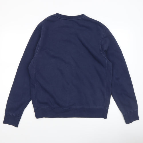 Nike Men's Blue Graphic Logo Pullover Sweatshirt Size S