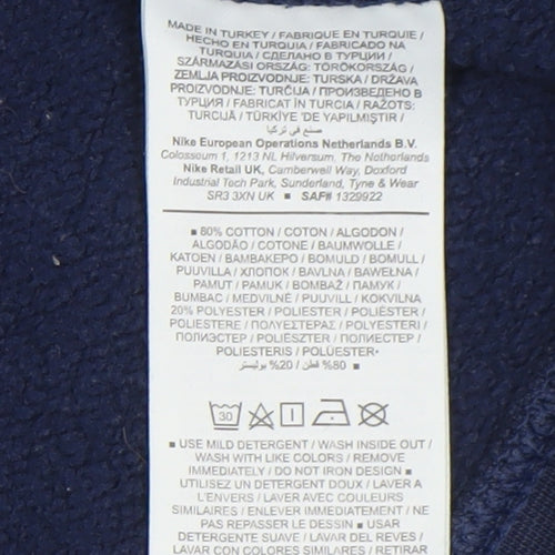 Nike Men's Blue Graphic Logo Pullover Sweatshirt Size S