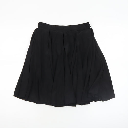 American Apparel Women's Black Pleated A-Line Knee Length Skirt Size S