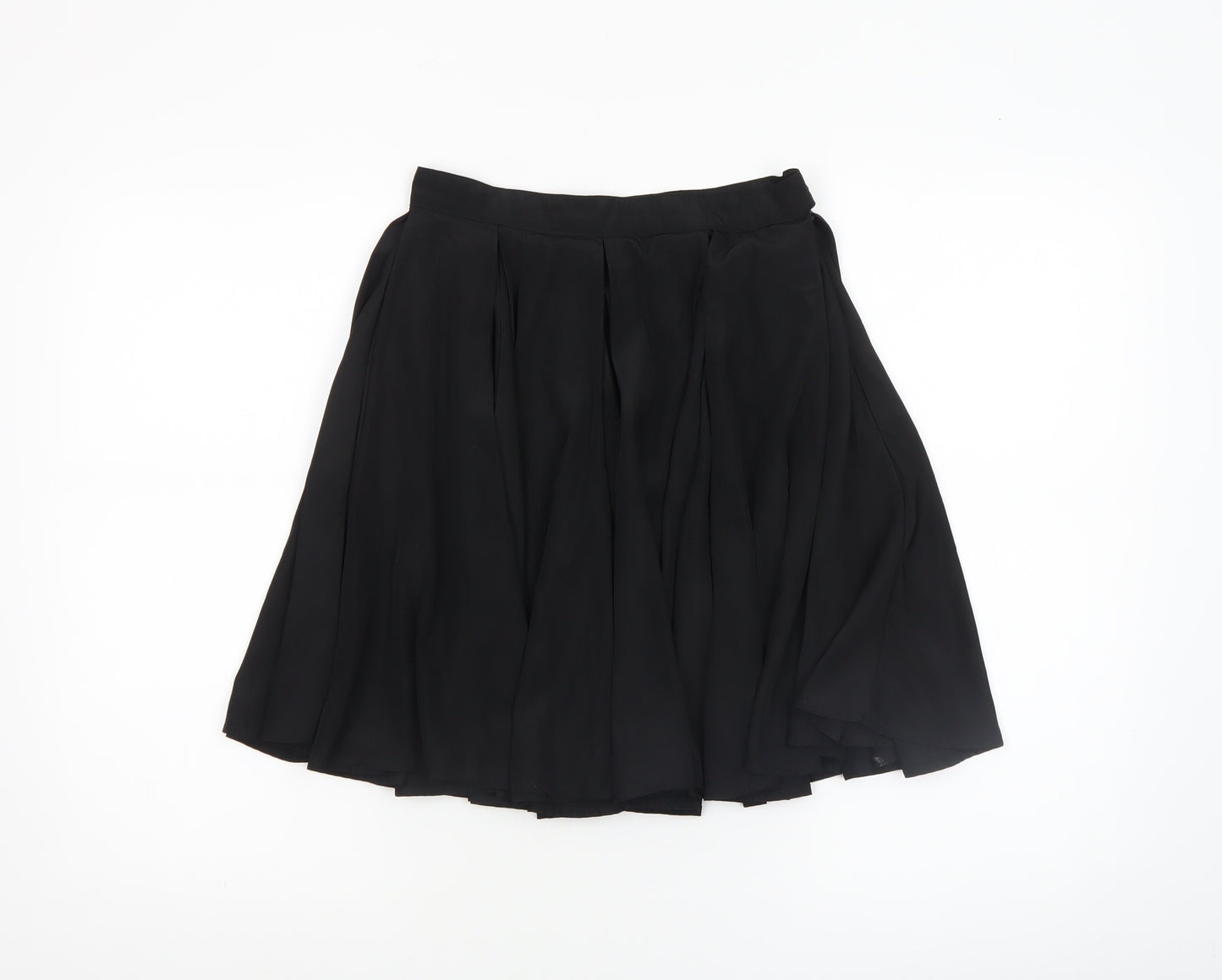 American Apparel Women's Black Pleated A-Line Knee Length Skirt Size S