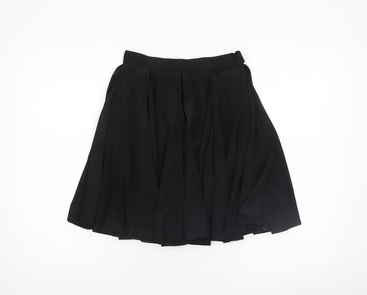 American Apparel Women's Black Pleated A-Line Knee Length Skirt Size S