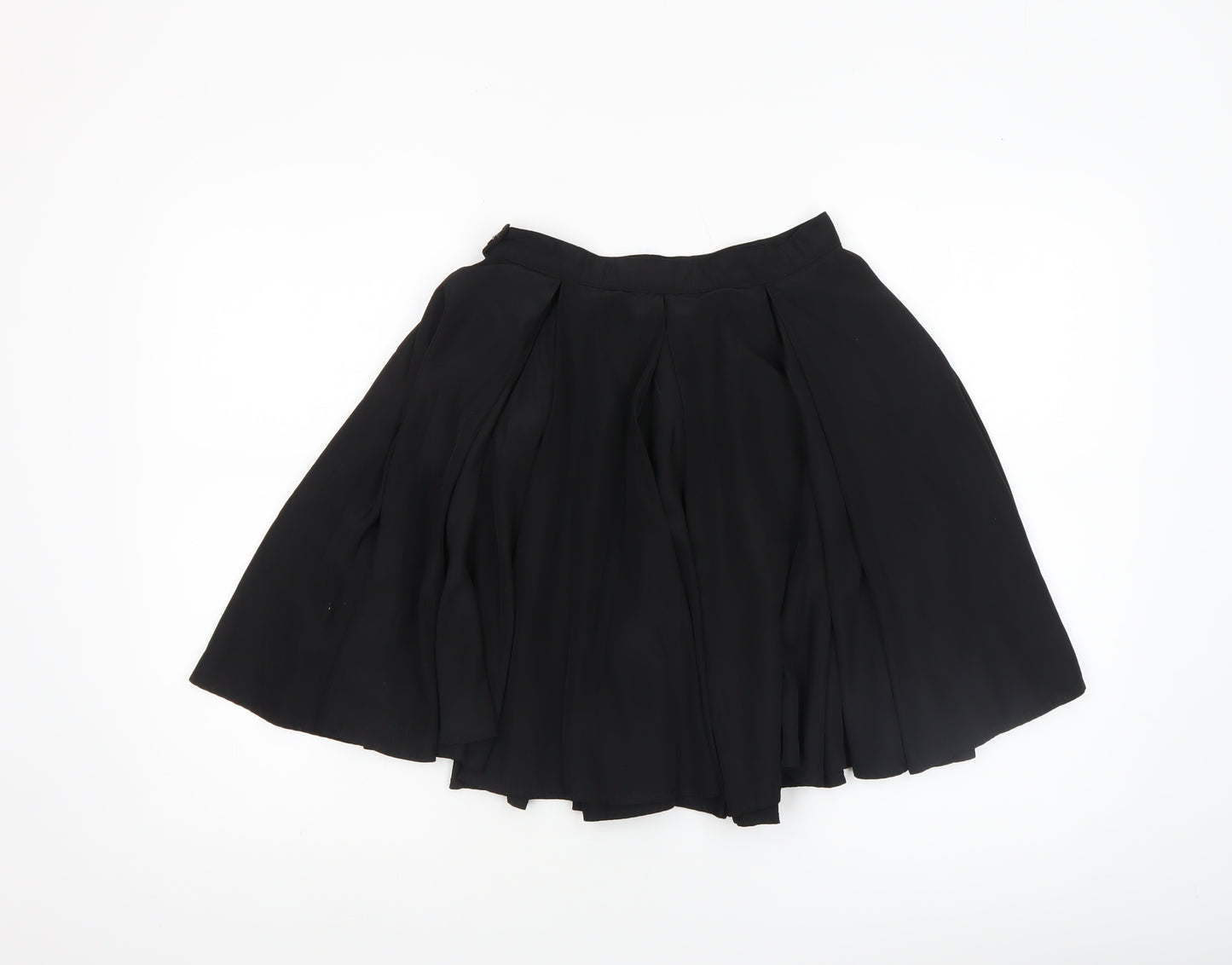 American Apparel Women's Black Pleated A-Line Knee Length Skirt Size S