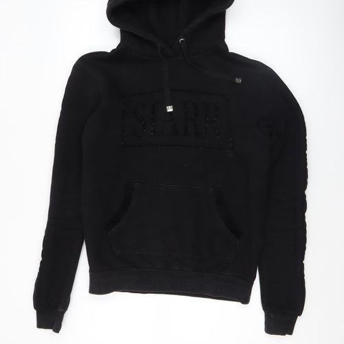 SIARR Women's Black Pullover Hoodie Small 100% Cotton Casual Sweatshirt
