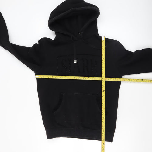 SIARR Women's Black Pullover Hoodie Small 100% Cotton Casual Sweatshirt