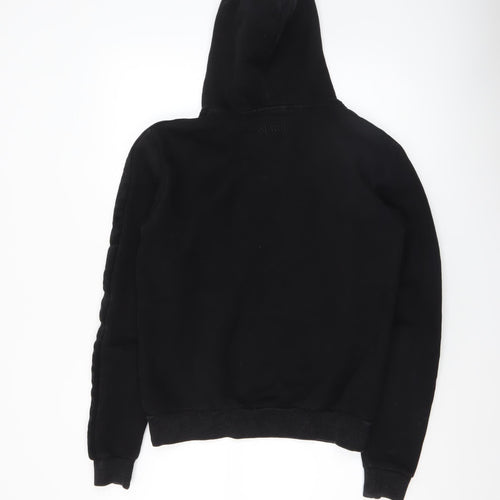 SIARR Women's Black Pullover Hoodie Small 100% Cotton Casual Sweatshirt