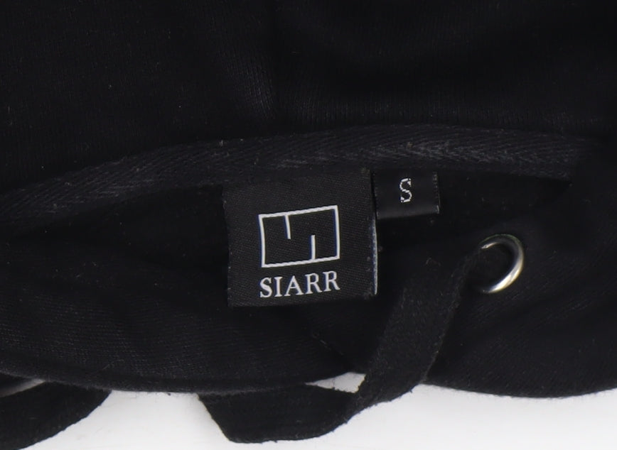 SIARR Women's Black Pullover Hoodie Small 100% Cotton Casual Sweatshirt
