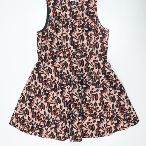 Definitions Women’s Pink Floral Fit & Flare Sleeveless Dress UK 18