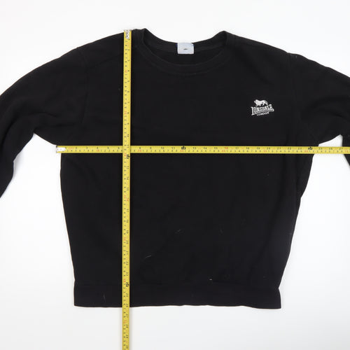 Lonsdale Men's Black Crew Neck Pullover Sweatshirt Size L
