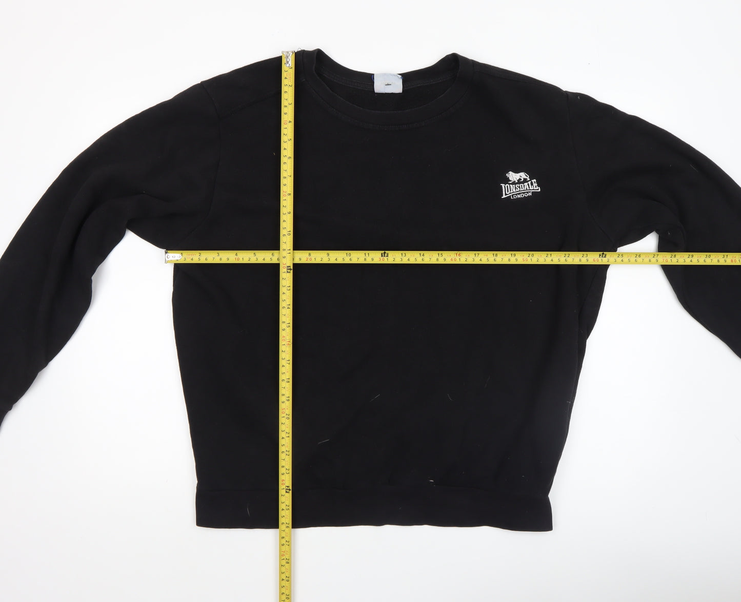 Lonsdale Men's Black Crew Neck Pullover Sweatshirt Size L