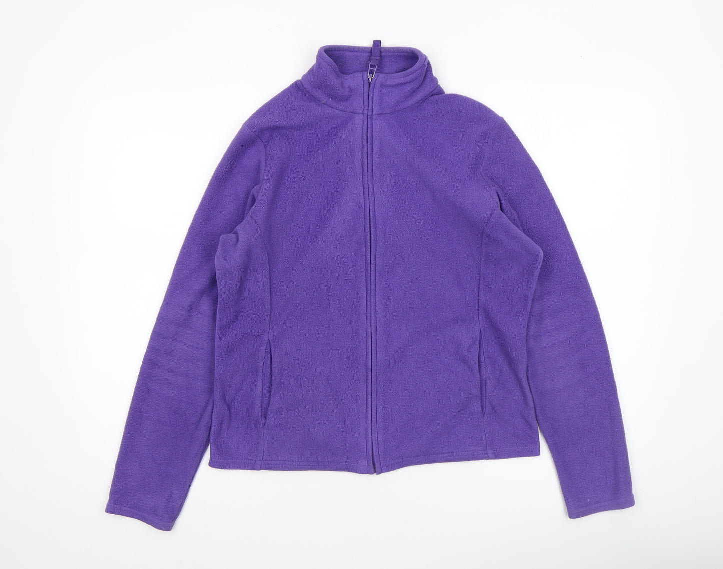 Marks and Spencer Women's Purple Fleece Full Zip Jacket UK 12